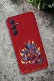 Mooodcase Samsung Galaxy A54 Uyumlu Mavi Yaprak Desenli Premium Silikonlu Lansman Telefon Kılıfı