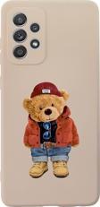 Mooodcase Samsung Galaxy A53 Uyumlu Teddy Bear Desenli Premium Silikonlu Lansman Telefon Kılıfı