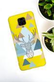 Mooodcase Xiaomi Redmi Note 9 Pro / Note 9S Uyumlu Polygon Deer Desenli Premium Silikonlu Lansman Telefon Kılı