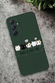 Mooodcase Samsung Galaxy A34 Uyumlu Şirin Kedicikler Desenli Premium Silikonlu Lansman Telefon Kılıfı