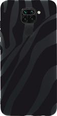 Mooodcase Xiaomi Redmi Note 9 Zebra Desenli Premium Silikonlu Siyah Telefon Kılıfı