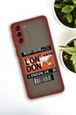 Mooodcase Samsung S21 Plus Uyumlu London Yaprak Desenli Buzlu Şeffaf Lüx Telefon Kılıfı