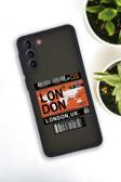 Mooodcase Samsung S21 Plus Uyumlu London Yaprak Desenli Buzlu Şeffaf Lüx Telefon Kılıfı