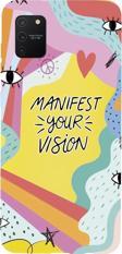 Mooodcase Samsung S10 Lite Uyumlu Manifest Your Vision Premium Silikonlu Telefon Kılıfı