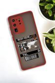 Mooodcase Samsung S20 Ultra Uyumlu Berlin Ticket Desenli Buzlu Şeffaf Lüx Telefon Kılıfı