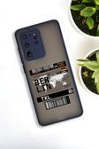 Mooodcase Samsung S20 Ultra Uyumlu Berlin Ticket Desenli Buzlu Şeffaf Lüx Telefon Kılıfı