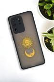 Mooodcase Samsung S20 Ultra Uyumlu Moon And Sun Desenli Buzlu Şeffaf Lüx Telefon Kılıfı