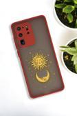 Mooodcase Samsung S20 Ultra Uyumlu Moon And Sun Desenli Buzlu Şeffaf Lüx Telefon Kılıfı