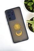 Mooodcase Samsung S20 Ultra Uyumlu Moon And Sun Desenli Buzlu Şeffaf Lüx Telefon Kılıfı