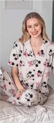 Minnie Mauslu Patlı Kısa Kol Pijama Takımı