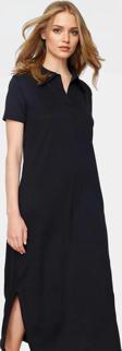Günlük Kullanım İçin Şık Polyester Midi Elbise Polo Yaka Görünüm Mükemmel Uyum