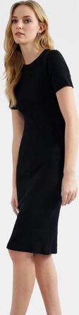 Örme Midi Elbise Bodycon Kalıp Bisiklet Yaka Günlük Kullanım Rahat
