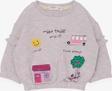Breeze Kız Çocuk Sweatshirt Okul Temalı 1-4 Yaş, Bej Melanj