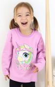Breeze Kız Çocuk Uzun Kollu Tişört Unicorn Baskılı 1.5-5 Yaş, Lila