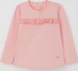 Breeze Kız Çocuk Uzun Kollu Tişört Güpürlü 1-4 Yaş, Pembe