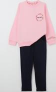 Breeze Kız Çocuk Eşofman Takım Çiçek Nakışlı 1.5-5 Yaş, Pembe