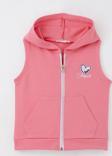 Breeze Kız Çocuk Yelek Kalp & Yazı Nakışlı Fermuarlı 3-8 Yaş, Pembe