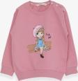 Breeze Kız Çocuk Sweatshirt Sevimli Kız Baskılı 1.5-5 Yaş, Gülkurusu