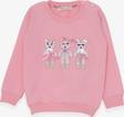 Breeze Kız Çocuk Sweatshirt Sevimli Hayvancıklar Baskılı 1.5-5 Yaş, Pudra