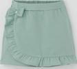 Breeze Kız Çocuk Şort Etek Fiyonk Aksesuarlı Fırfırlı 6-10 Yaş, Su Yeşili