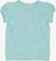 Breeze Kız Çocuk Tişört Güpürlü 1.5-5 Yaş, Su Yeşili