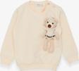 Breeze Kız Çocuk Sweatshirt Ayıcık Aksesuarlı 1.5-5 Yaş, Krem