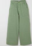 Breeze Kız Çocuk Gabardin Pantolon Geniş Paça Beli Lastikli 5-9 Yaş, Mint Yeşili