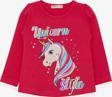 Breeze Kız Çocuk Uzun Kollu Tişört Unicorn 2-6 Yaş, Fuşya