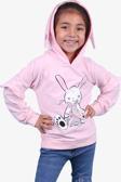 Breeze Kız Çocuk Sweatshirt Tavşan Baskılı 1.5-5 Yaş, Somon Melanj