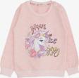 Breeze Kız Çocuk Sweatshirt Unicorn Baskılı 2-6 Yaş, Somon Melanj