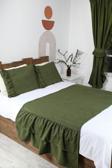 Cotton Maison Poli Yatak Runner Takımı Fırfırlı 80X260 Cm