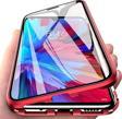 Samsung Galaxy M10 Uyumlu Kılıf Önü Açık Arkası Temperli Camlı Manyetik Adsorpsiyon Darbeye Dayanıklı Kapak