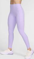 Nike Universa Medium Support High Rise Full Length Kadın Yüksek Bel 2 Cepli Toparlayıcı Tayt Lila