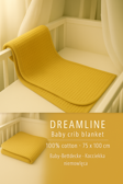 Dreamline Bebek Karyola Battaniyesi %100 pamuk hardal
