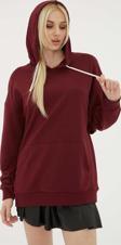Fashion Friends Kapüşonlu Kanguru Cepli Sweat Bordo