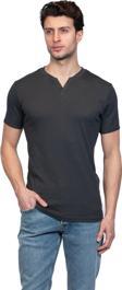 Jsco Hscstore Erkek V Yakalı Basic Antrasit Tişört - 8401