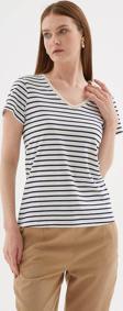 Fashion Friends Çizgili Lacivert Kadın T-Shirt 25Y0478K1