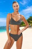 Simli Bikini Takımı Su Sporları İçin Esnek Kumaş Yaz Koleksiyonu Klora Dayanıklı