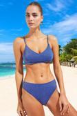 Simli Bikini Takımı Su Sporları İçin Esnek Kumaş Yaz Koleksiyonu Klora Dayanıklı