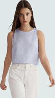 Yazlık Kolsuz Crop Bluz Rahat Günlük Polyester Dokuma Kumaş Ve Şık Özel Tasarım