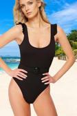Fırfırlı Mayo Hızlı Kuruyan Plaj Ve Havuz İçin Su Sporları Esnek Kumaş Swimsuit