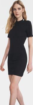 Kadın Mini Örme Elbise Bodycon Kalıp Kısa Kol Yazlık Günlük Profesyonel Görünüm Rahat Ve Şık