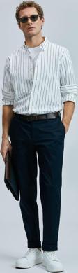 Lufian Erkek Plus Smart Slim Fit Chino Pantolon 111190339 Lacivert