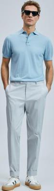 Lufian Erkek Plus Smart Slim Fit Chino Pantolon 111190339 Taş