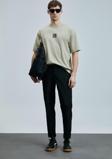 Lufian Erkek Helıx Modern Grafik T-Shirt 111020245 Bej