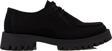 Trend Adımlar Siyah Elegans Suede Kadın Oxford Ayakkabı