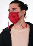 Gümüş İyonlu Boyundan Askılı Yıkanabilir Baskılı Maske A-1B - Bayraklı