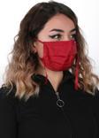 Gümüş İyonlu Boyundan Askılı Yıkanabilir Düz Renkli Maske