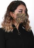 Gümüş İyonlu Boyundan Askılı Yıkanabilir Zebra Desenli Maske