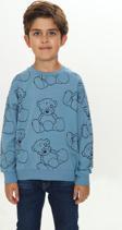 Toontoy Erkek Çocuk Komple Ayı Baskılı Sweatshirt